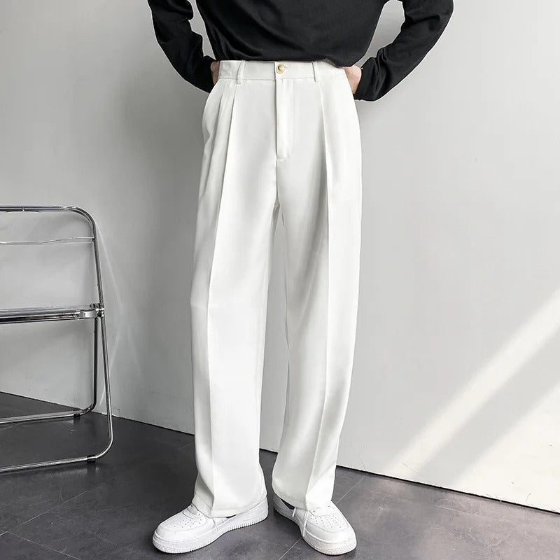 Pantalon homme à plis
