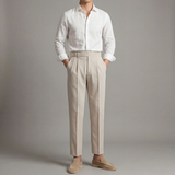 Pantalon homme à plis ajustables