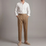 Pantalon homme à plis ajustables