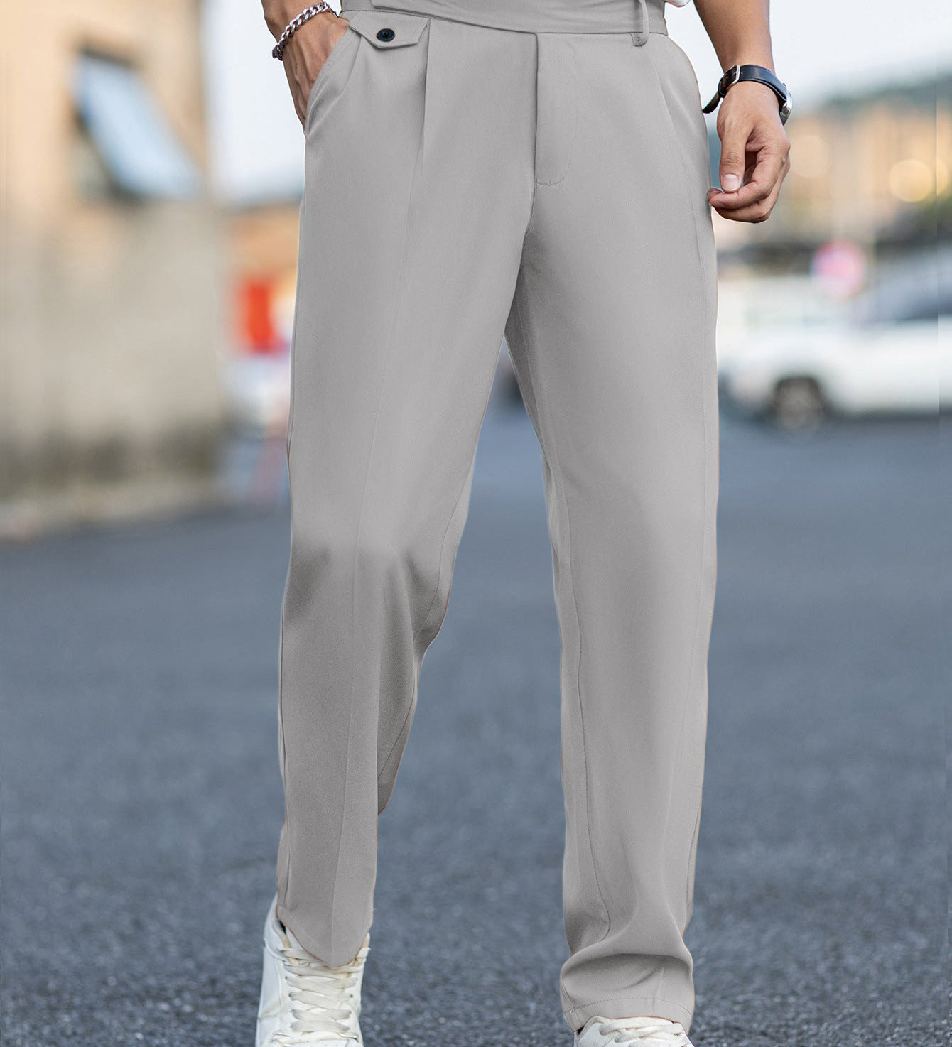 Pantalon homme fermeture croisée