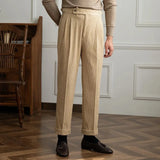 Pantalon homme plissé en velours côtelé
