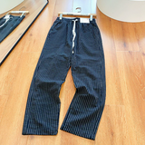 Pantalon homme rayé ample