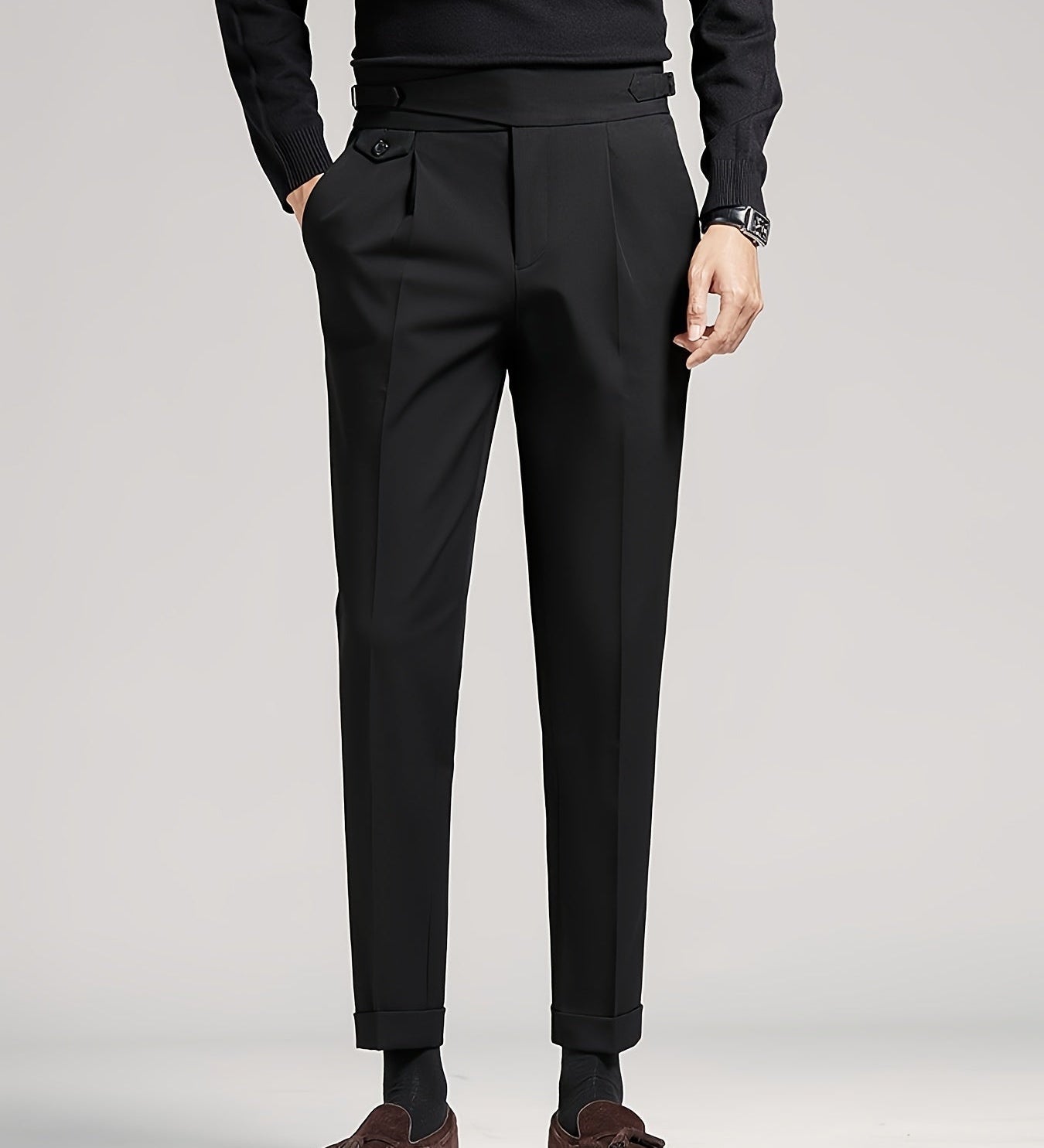 Pantalon homme taille haute
