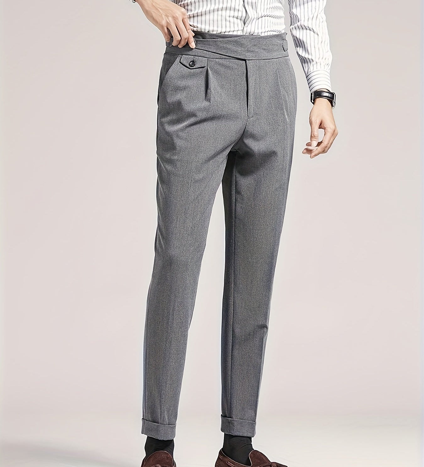 Pantalon homme taille haute