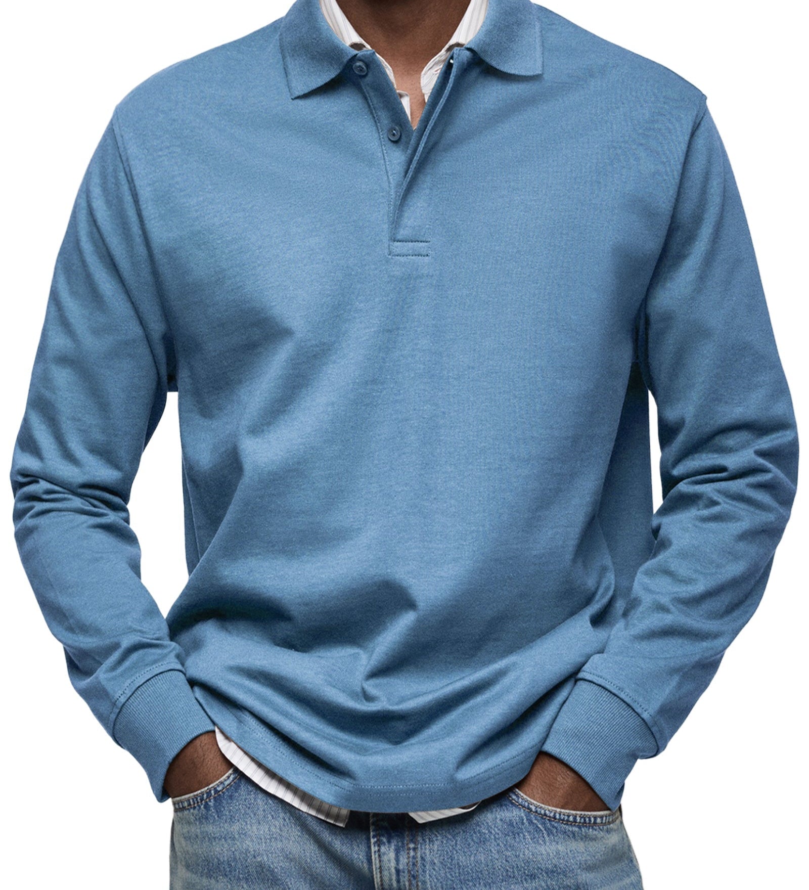 Polo homme à manches longues