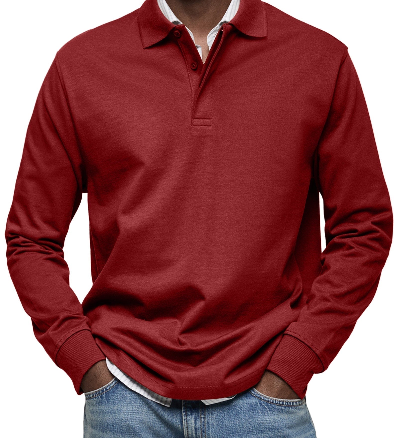 Polo homme à manches longues