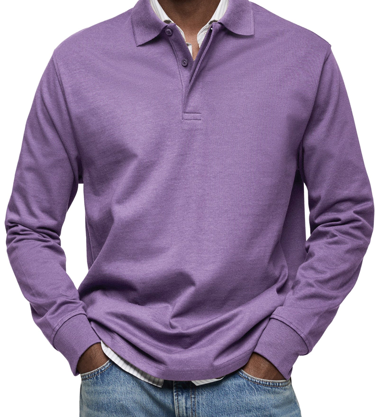 Polo homme à manches longues