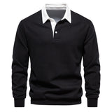 Polo homme à col contrasté