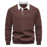 Polo homme à col contrasté