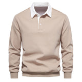 Polo homme à col contrasté