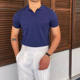 Polo homme col ouvert