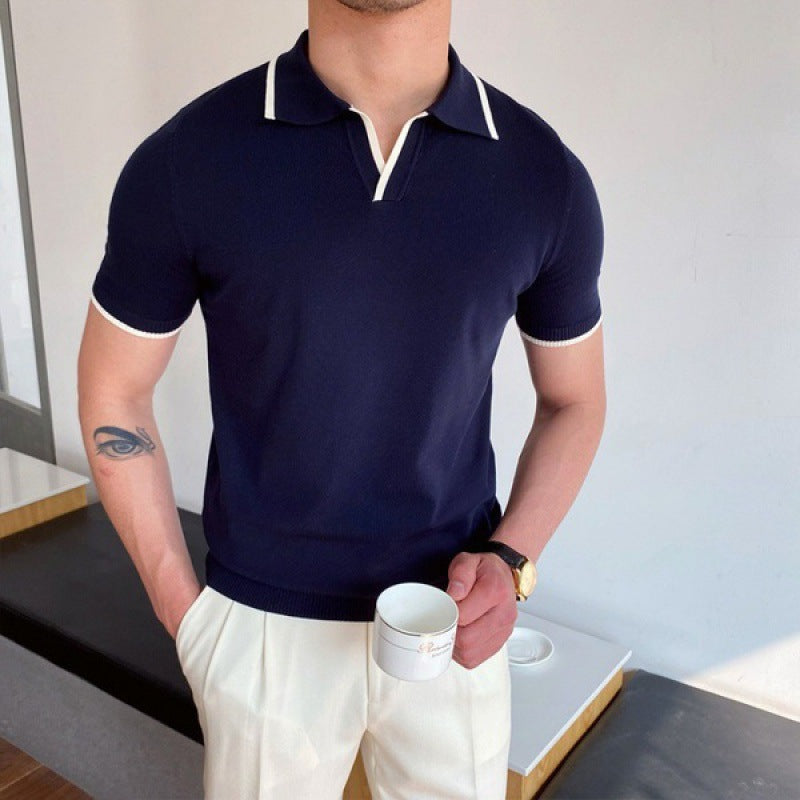 Polo homme col ouvert