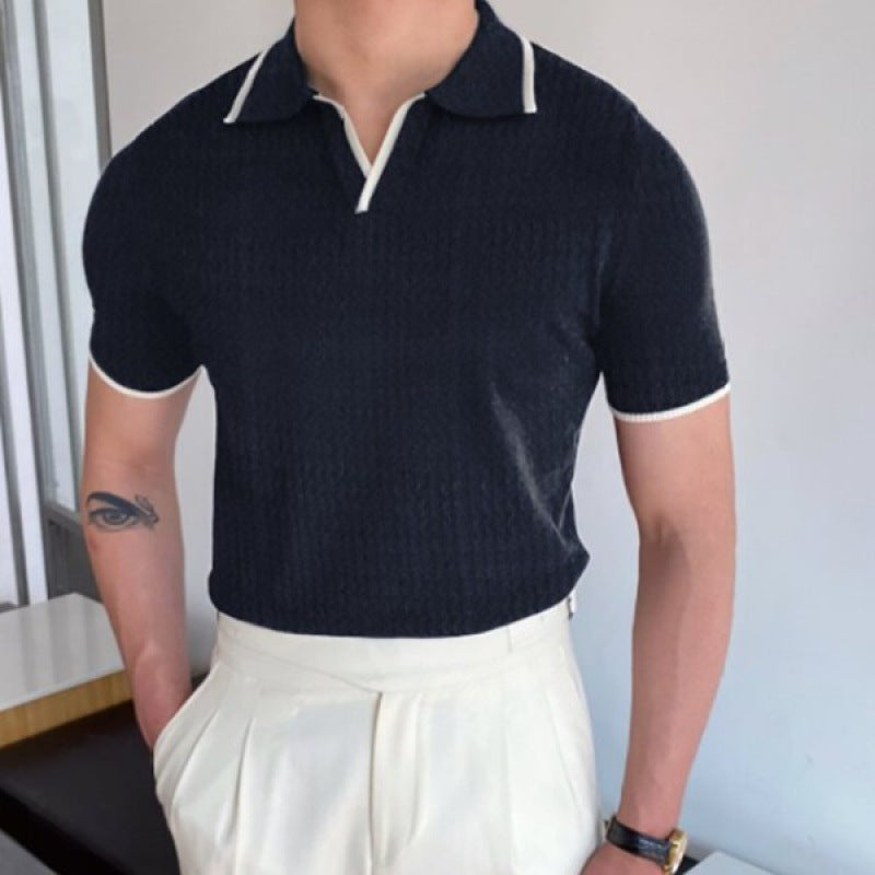 Polo homme col ouvert