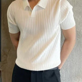 Polo homme côtelé