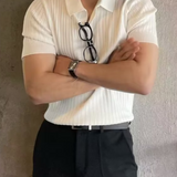 Polo homme côtelé