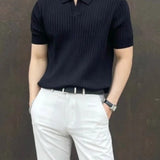 Polo homme côtelé