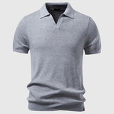Polo homme maille côtelée