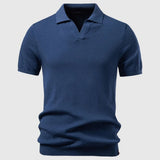 Polo homme maille côtelée