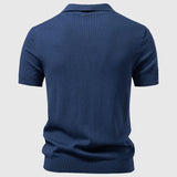 Polo homme maille côtelée