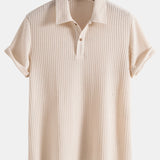 Polo homme maille gaufrée