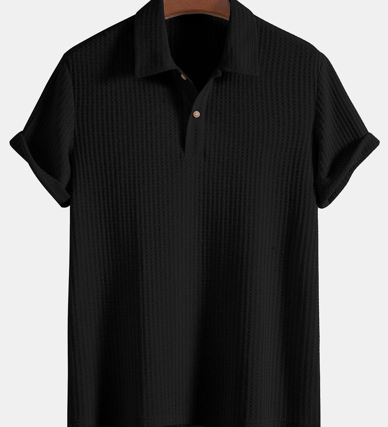 Polo homme maille gaufrée
