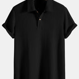 Polo homme maille gaufrée