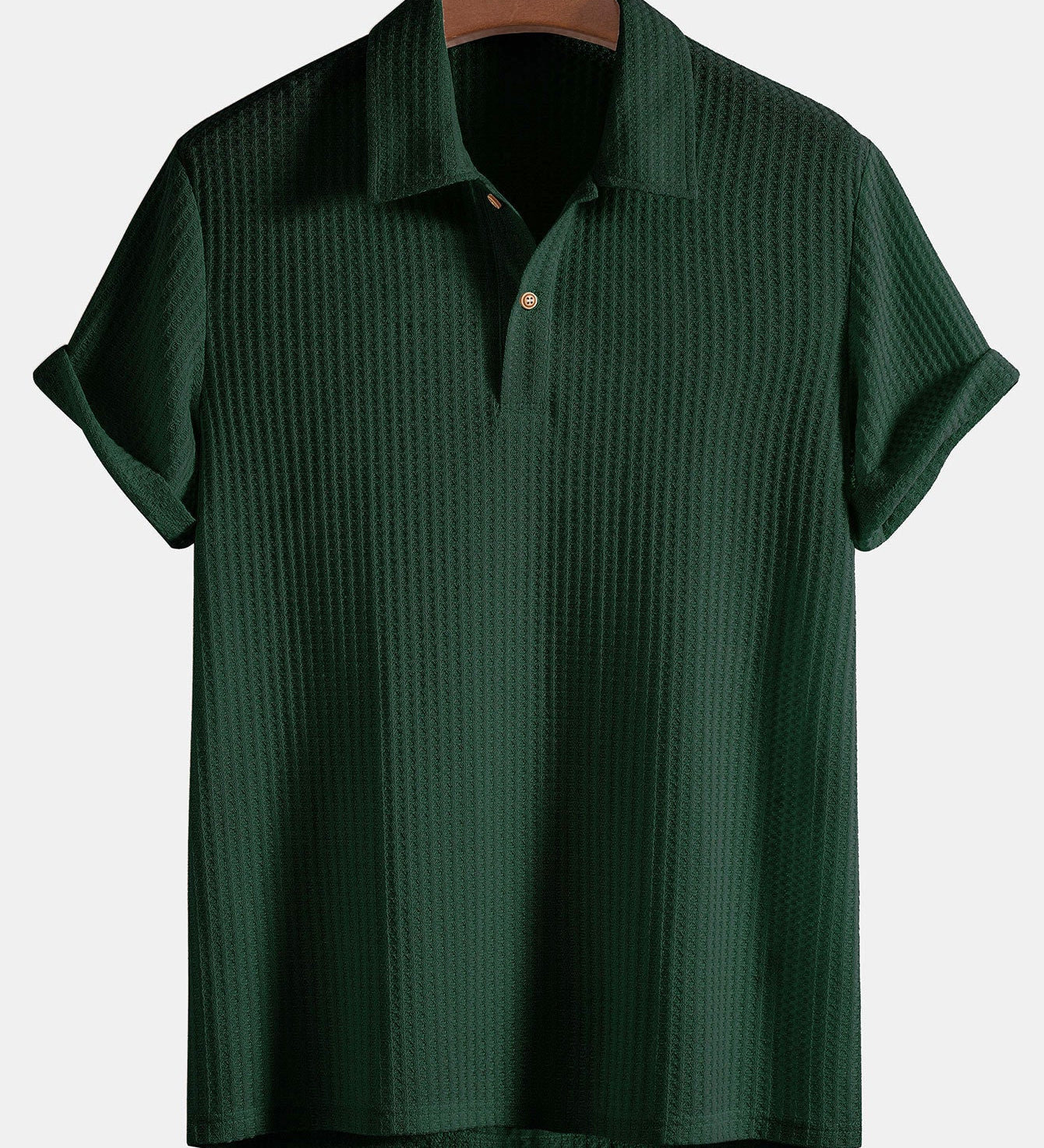 Polo homme maille gaufrée