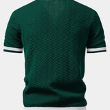 Polo homme maille texturée