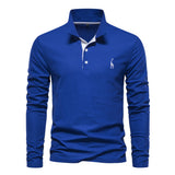 Polo homme manches longues brodé