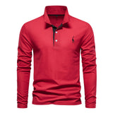 Polo homme manches longues brodé