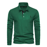 Polo homme manches longues brodé
