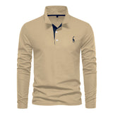 Polo homme manches longues brodé