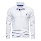 Polo homme manches longues brodé