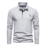 Polo homme manches longues brodé