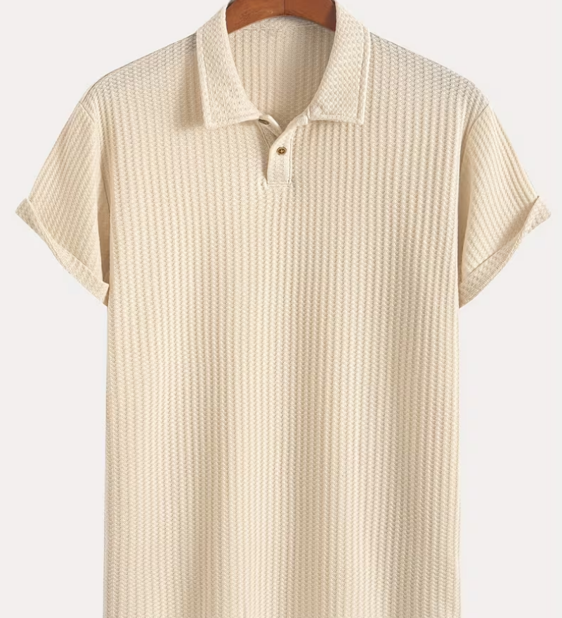 Polo homme texturé