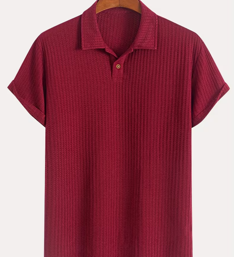 Polo homme texturé