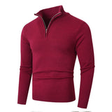 Pull à col montant zippé pour homme