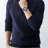 Pull col montant zippé pour homme