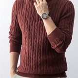 Pull col montant zippé pour homme