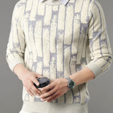 Pull Col Rond Homme Avec Motif