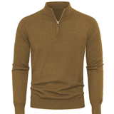 Pull homme à col montant zippé
