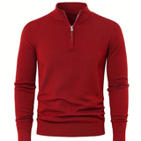 Pull homme à col montant zippé
