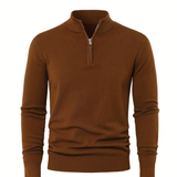 Pull homme à col montant zippé