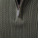 Pull Homme à Col Polo Zippé
