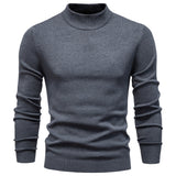 Pull homme ajusté col montant