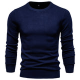 Pull homme ajusté col rond