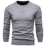 Pull homme ajusté col rond