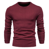Pull homme ajusté col rond