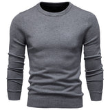 Pull homme ajusté col rond