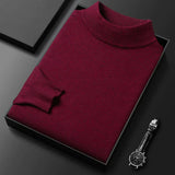 Pull homme col montant classique